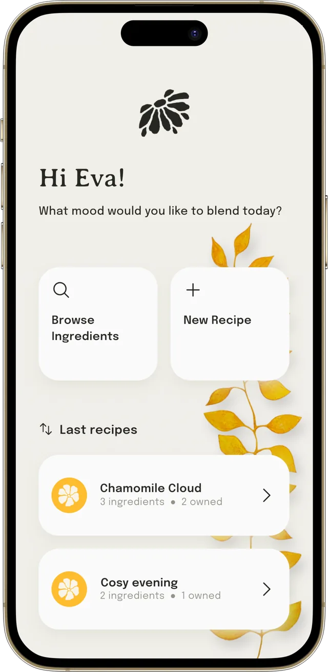 Saved recipes in Essential Blend